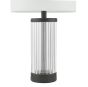 Enrico Rechargeable Table Lamp Satin Black and Glass With Shade LED