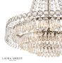 Laura Ashley Enid 5 Light Chandelier Faceted Glass and Polished Nickel