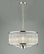 Evelyn 3 Light Pendant Polished Nickel and Glass