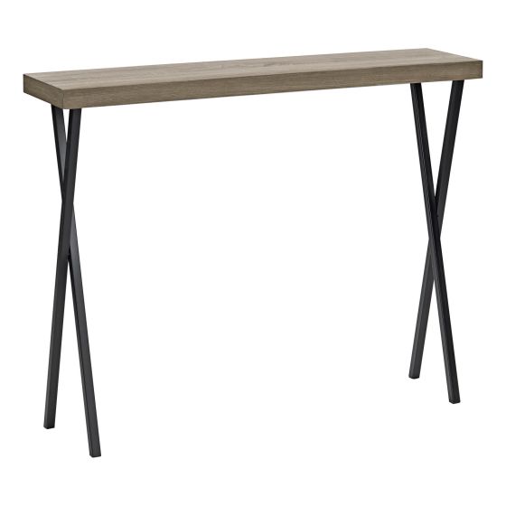 Data Console Table Oak Effect and Matt Black