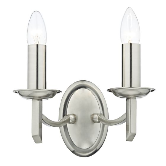 Ambassador 2 Light Wall Light Satin Chrome Bracket Only