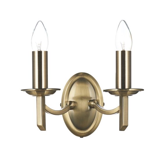 Ambassador 2 Light Wall Light Antique Brass Bracket Only