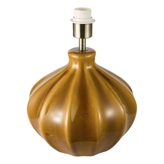 Amrita Table Lamp Caramel and Antique Brass Base Only