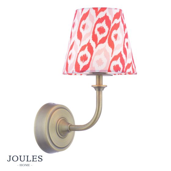 Joules Apsley Rechargeable Wall Light Matt Antique Brass With Shade LED