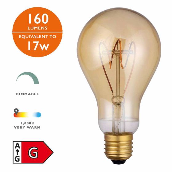 (Pack of 5) LED Light Bulb (Lamp) ES/E27 4W 160LM