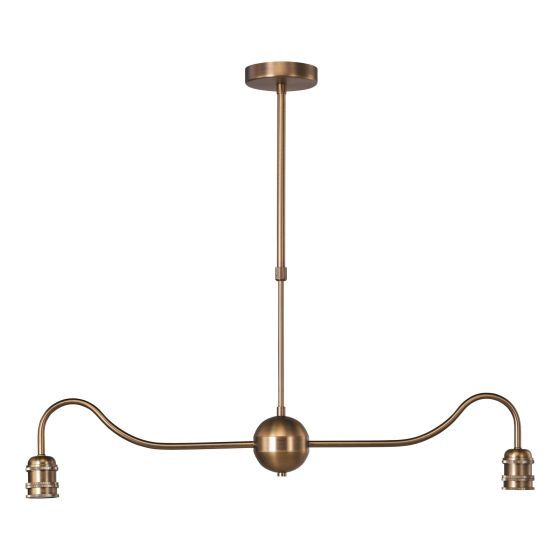 Caliro 2 Light Bar Pendant Antique Bronze Fitting Only