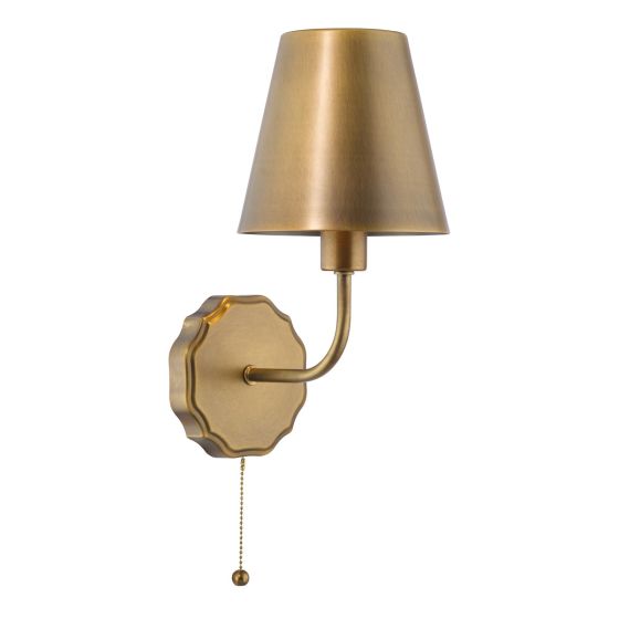 Dijon Wall Light Antique Bronze With Bronze Metal Shade