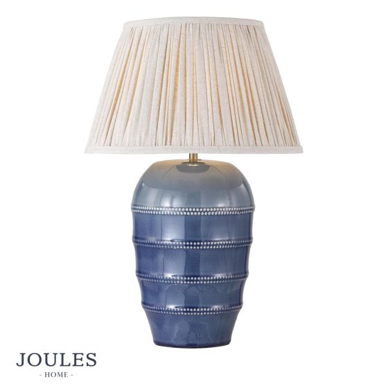 Joules Osborne Table Lamp Blue Ceramic With Shade