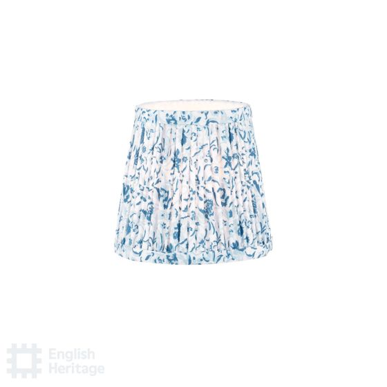 Down House Blue Faux Silk Tapered Drum Shade 14cm