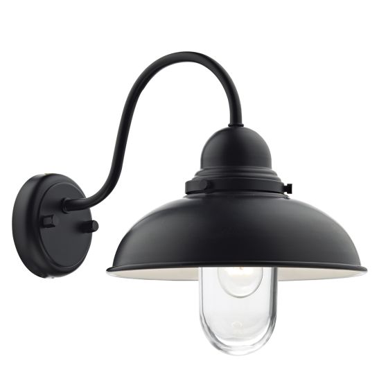 Dynamo Outdoor Wall Light Matt Black Glass IP44