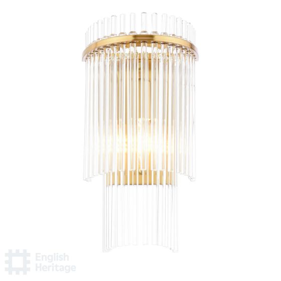 Eltham Wall Light Antique Gold and Glass