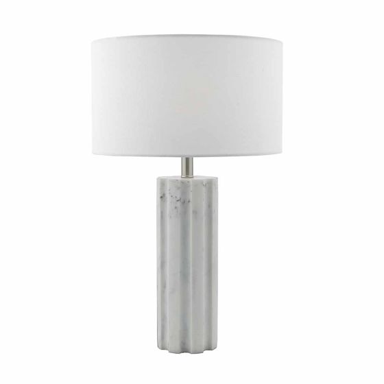 Erebus Table Lamp Marble Effect With Shade