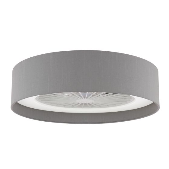 Fan Flush White With Shade LED