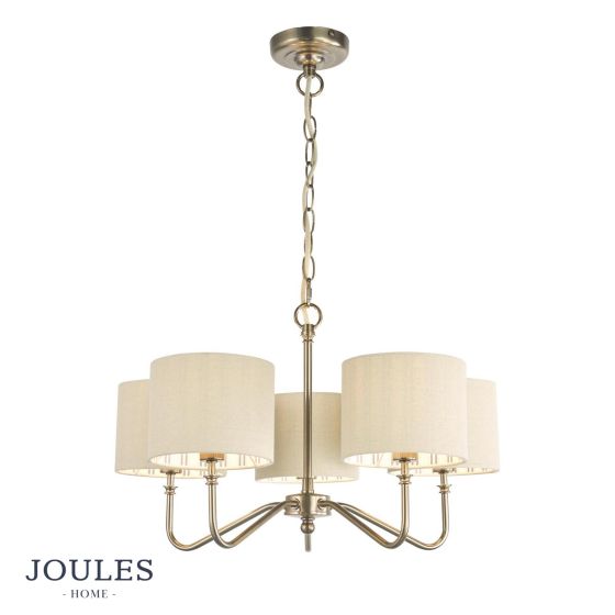 Joules Farley 5 Light Shadelier Satin Bronze With Shade