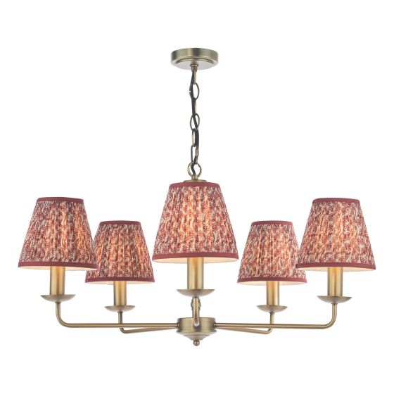 Favian 5 Light Pendant Matt Bronze With Shade