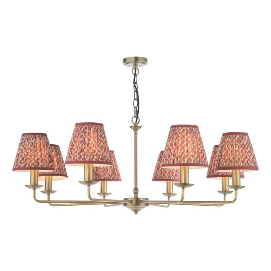 Favian 8 Light Pendant Matt Bronze With Shade