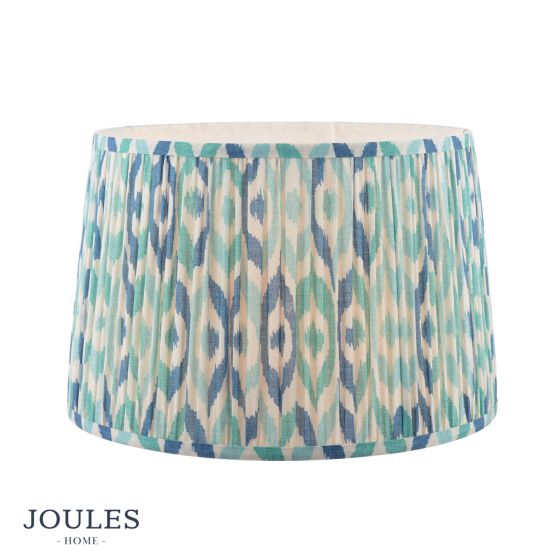 Joules Folly Blue Cotton Tapered Drum Shade 40cm