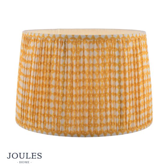 Joules Folly Yellow Cotton Tapered Drum Shade 40cm