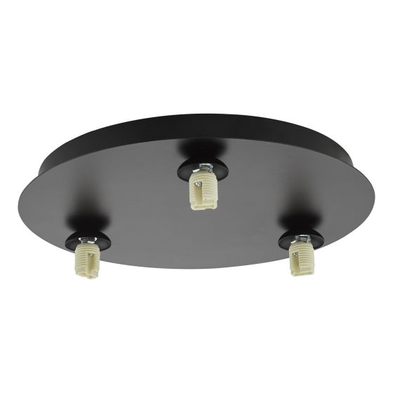 Foley 3 Light Flush Matt Black Fitting Only