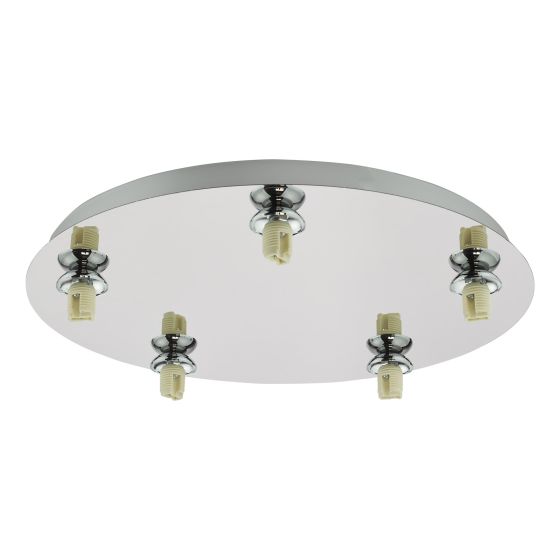 Foley 5 Light Flush Polished Chrome Fitting Only