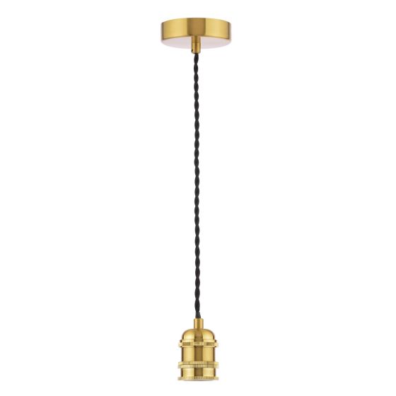 George 1 Light E27 Suspension Natural Brass