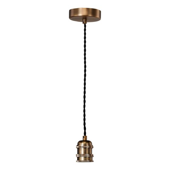 George 1 Light E27 Suspension Antique Bronze