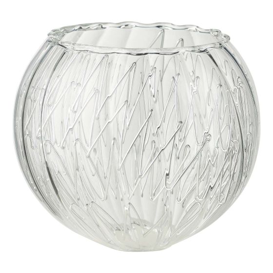 Mix & Match Clear Glass With Inner Wire Detail G9 10cm