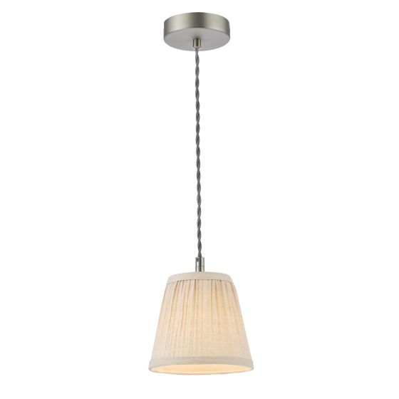 Hadano Pendant Antique Chrome and Natural
