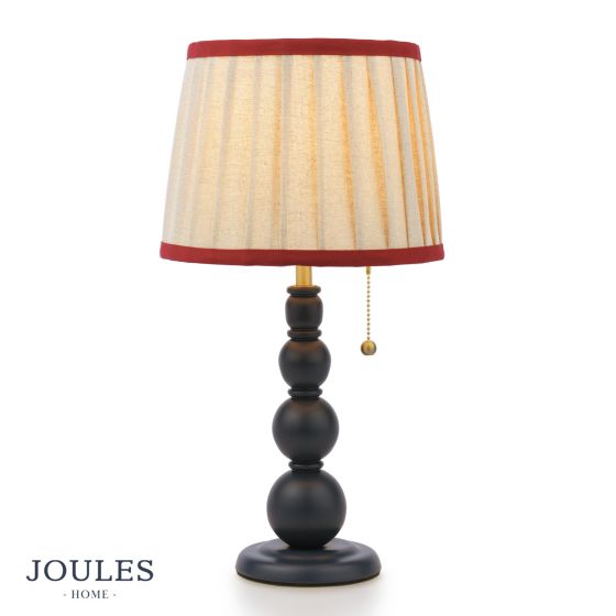 Joules Harewood Table Lamp Matt Blue and Matt Antique Brass With Shade