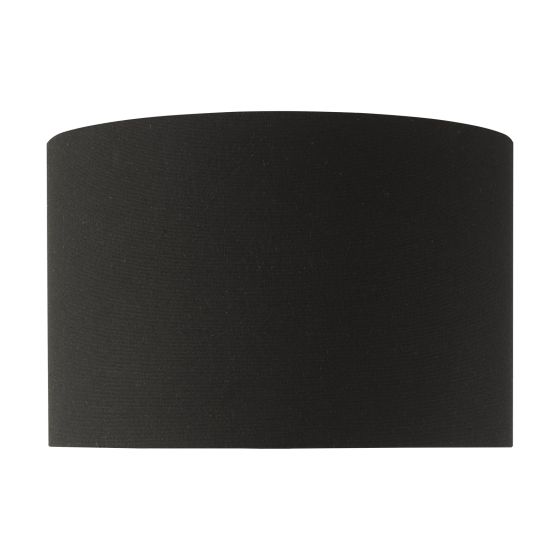 Hebron Black Linen Drum Shade 32cm