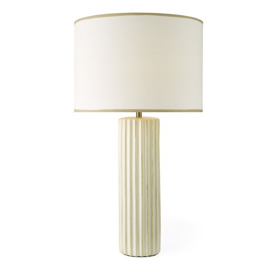 Idella Table Lamp Taupe Ceramic With Shade