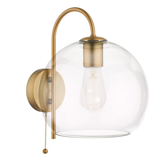 Idra Wall Light Aged Bronze and Glass