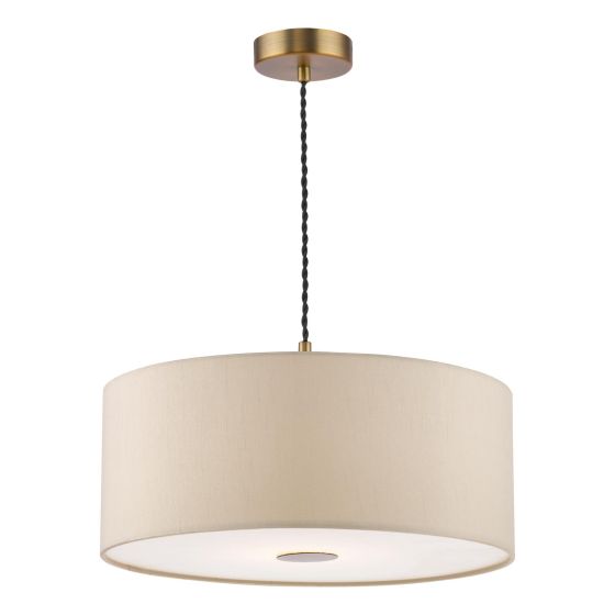 Isla Easy Fit Pendant Ecru and Bronze Shade 40cm