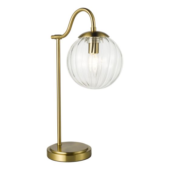 Jocelyn Table Lamp Natural Brass and Glass