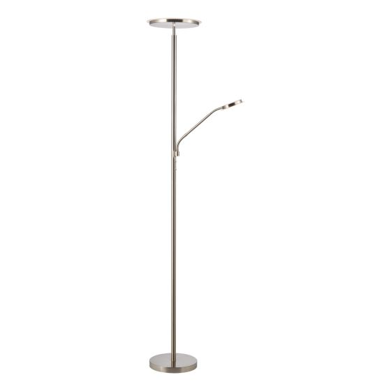 Kamika Mother & Child Floor Lamp Satin Chrome LED