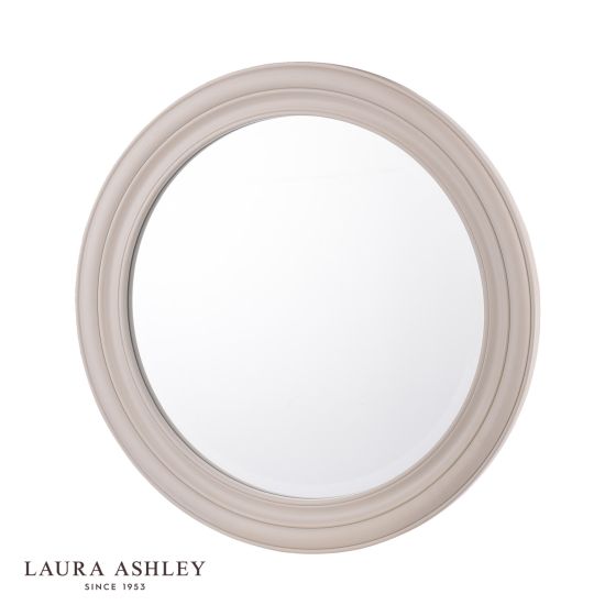 Laura Ashley Tate Mirror Distressed Ivory 60cm