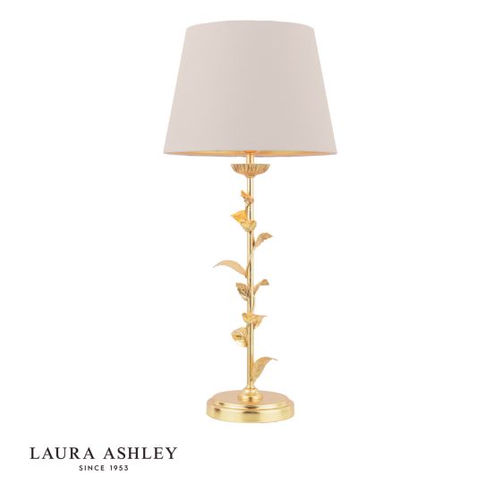 Laura Ashley Halton Table Lamp Distressed Gold Leaf With Shade