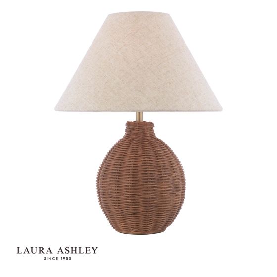 Laura Ashley Fernhill Table Lamp Antique Brown With Shade