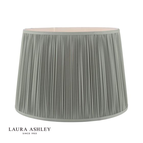 Laura Ashley Hemsley Green 100% Silk Tapered Drum Shade 40cm/16 inch