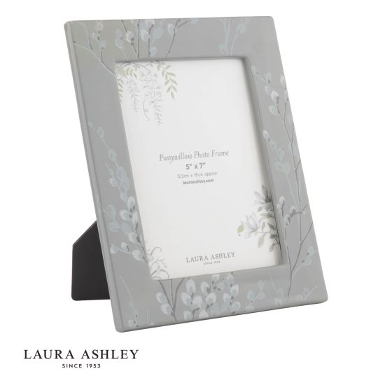 Laura Ashley Pussywillow Photo Frame Grey Ceramic 5" x 7"