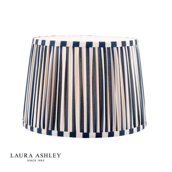 Laura Ashley Denwick Blue Cotton Tapered Drum Shade 30cm/12 inch