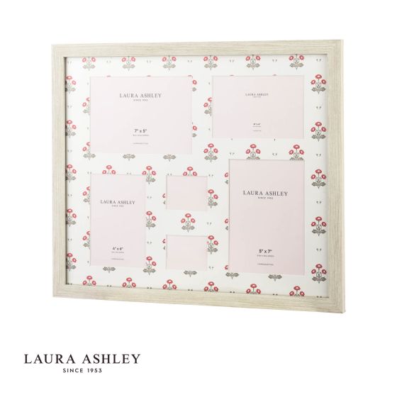 Laura Ashley Harthill Daisies Photo Frame Matt White and Multi Coloured