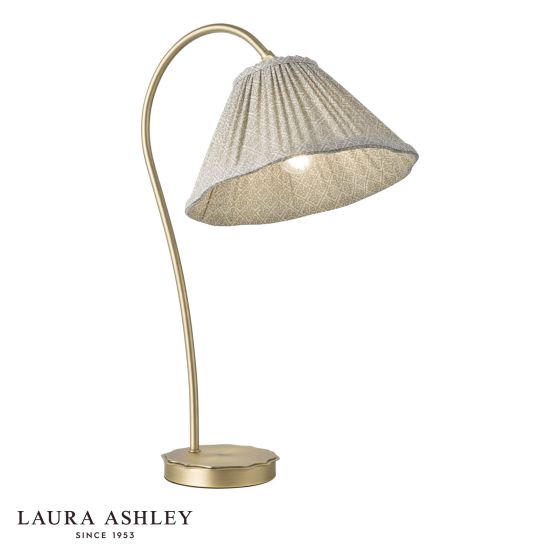 Laura Ashley Willowbrook Table Lamp Matt Antique Brass With Shade