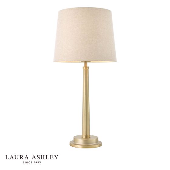 Laura Ashley Sullivan Table Lamp Matt Champagne With Shade