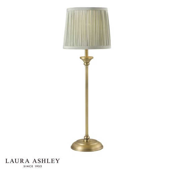 Laura Ashley Hemsley Table Lamp Matt Antique Brass With Shade