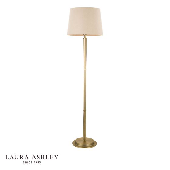 Laura Ashley Sullivan Floor Lamp Matt Champagne With Shade
