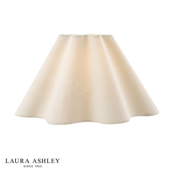 Laura Ashley Wavy Cream Cotton Scalloped Shade 41cm/16 Inch