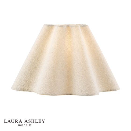 Laura Ashley Wavy Cream Cotton Scalloped Shade 31cm/12 inch