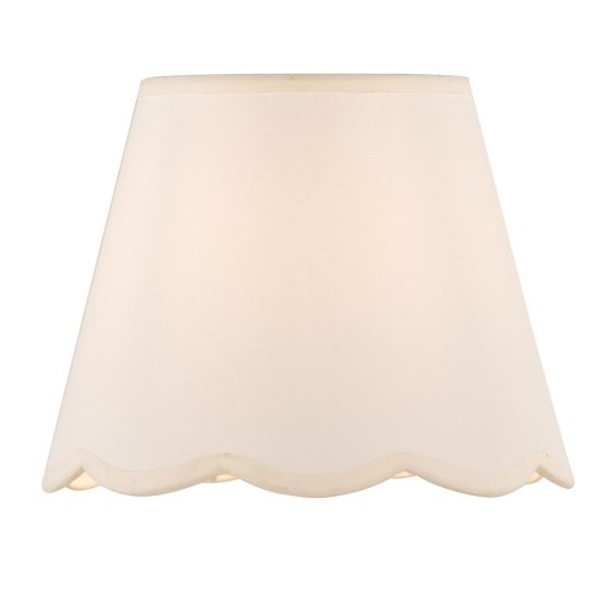 Lupo Ivory Linen Scalloped Shade 23cm