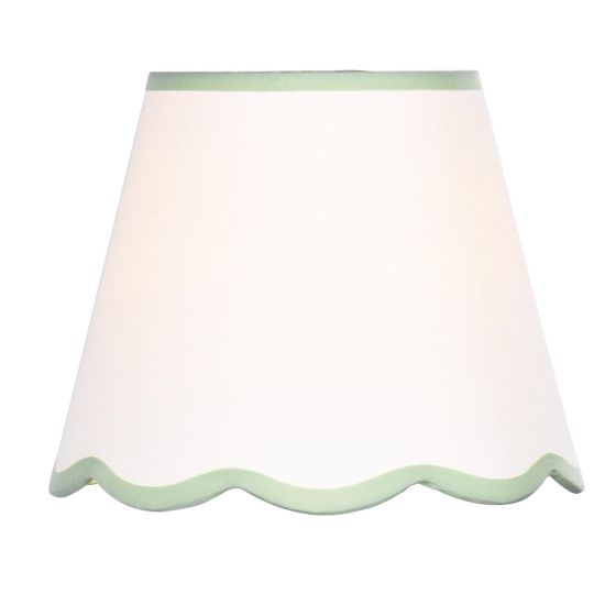 Lupo Ivory Linen Scalloped Shade 23cm